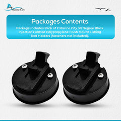 Marine City Nylon Round Hatch Flush Pull Stem Latch, 2-2/5”, Durable (Pack of 2)