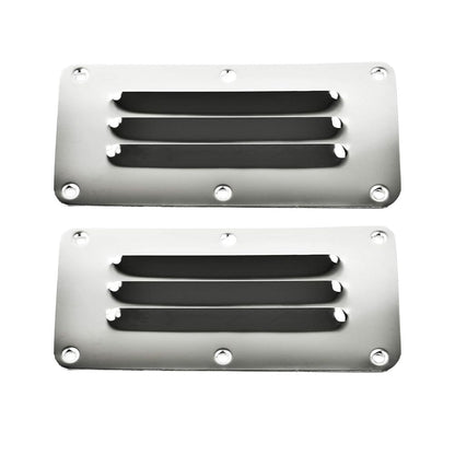 Marine City 304 Stainless Steel Rectangular Stamped Louvered Vent – 2-1/2” × 5” Marine City Hardware