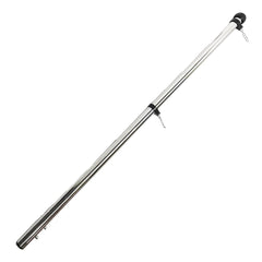 Marine City 32” Flag Stanchion Pole, Stainless Steel with 316 Base, Adjustable