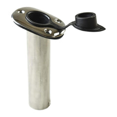MARINE CITY Stainless Steel Flush Mount Rod Holder – 15° Angle with PVC Liner