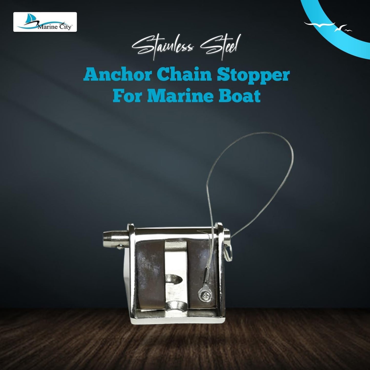Marine City Anchor Chain Stopper – 316 Stainless Steel, Corrosion Resistant