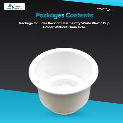 MARINE CITY Portavasos/bebidas/bebidas de plástico blanco