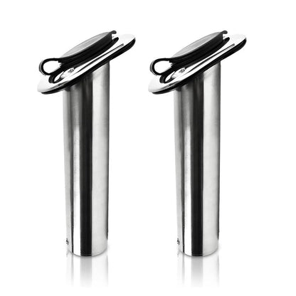 Marine City Fishing Rod Holder Heavy Duty Cast Stainless Steel, 30° Flange Angle