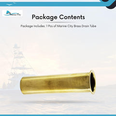 Marine City Brass Drain Tube – Corrosion-Resistant, Functional, 1” x 3-1/2”