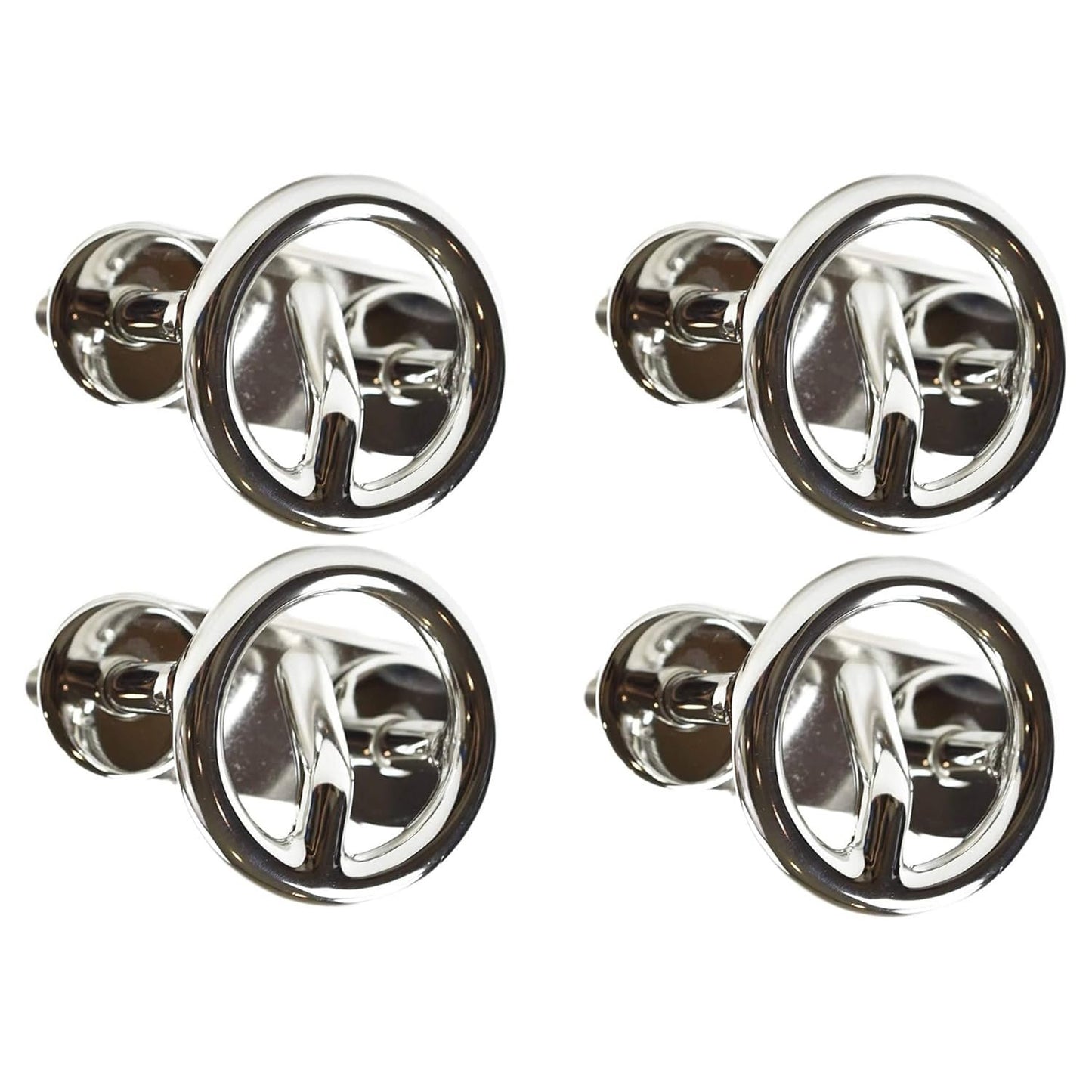 MARINE CITY Ski Tow Hook – 316 Stainless Steel, 2-1/2” Ring (Pack of 4)