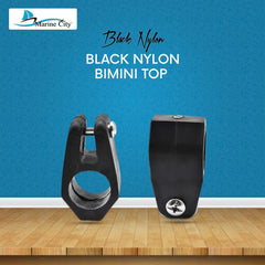 Marine City Bimini Top Boat Jaw Slides Black Nylon Corrosion-Resistant (2 Pcs)