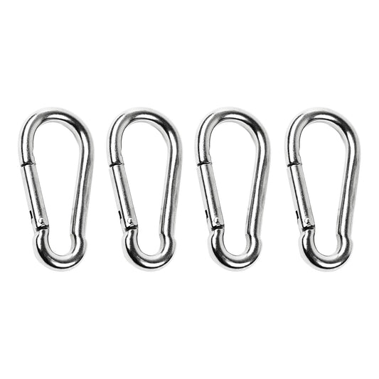 Marine City Carabiner Clip Snap Hook 2-3/4" – Stainless Steel, Durable (4 Pcs)