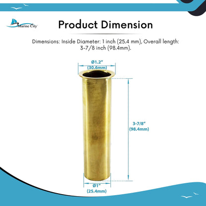Marine City Brass Drain Tube – Corrosion-Resistant, Functional, 3-7/8” x 1”