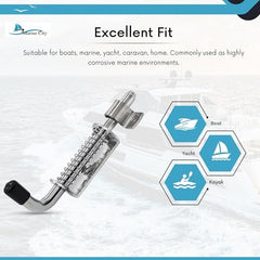 Marine City 5 Inches Spring Latch Barrel Bolt with Cradle – 304 Stainless Steel