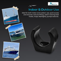 Marine City 7/8 inches Ladder Stowing/Hook Storage Clips for Boat (2 per Pack)