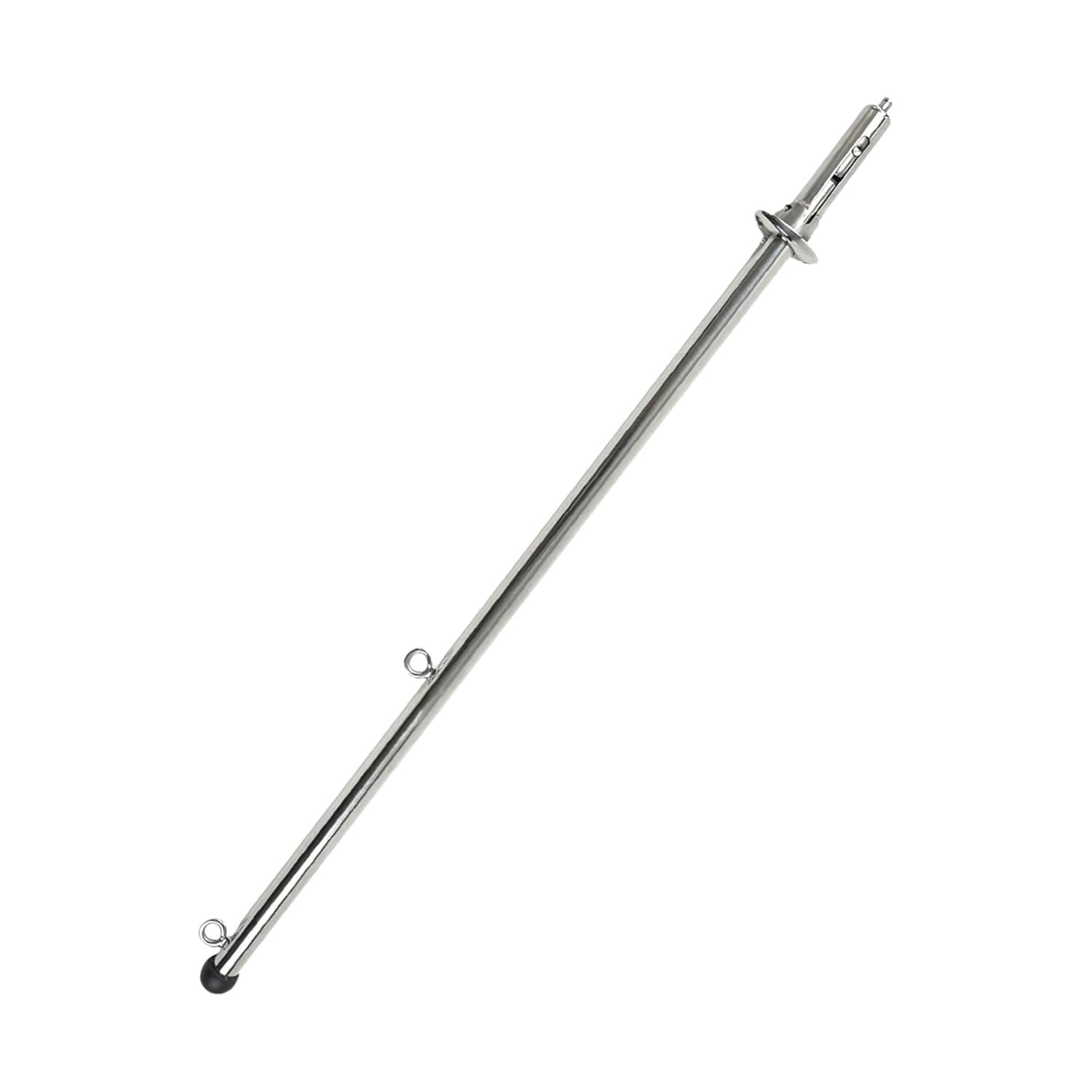 Marine City Enchufe de montaje con resorte de acero inoxidable y mástil de bandera de 30 pulgadas para bandera de 12 pulgadas x 18 pulgadas