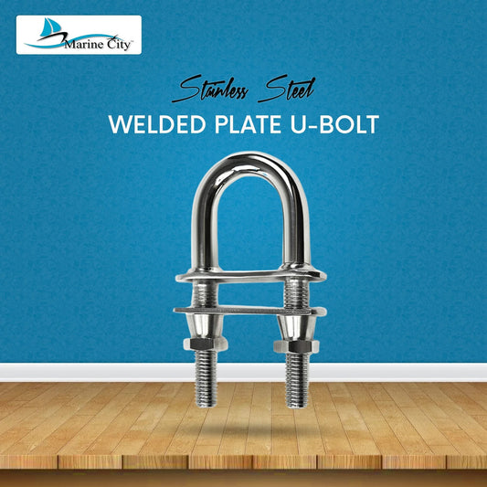 Marine City 316 Stainless Steel Welded Plate U-Bolt - Corrosion-Resistant Marine City