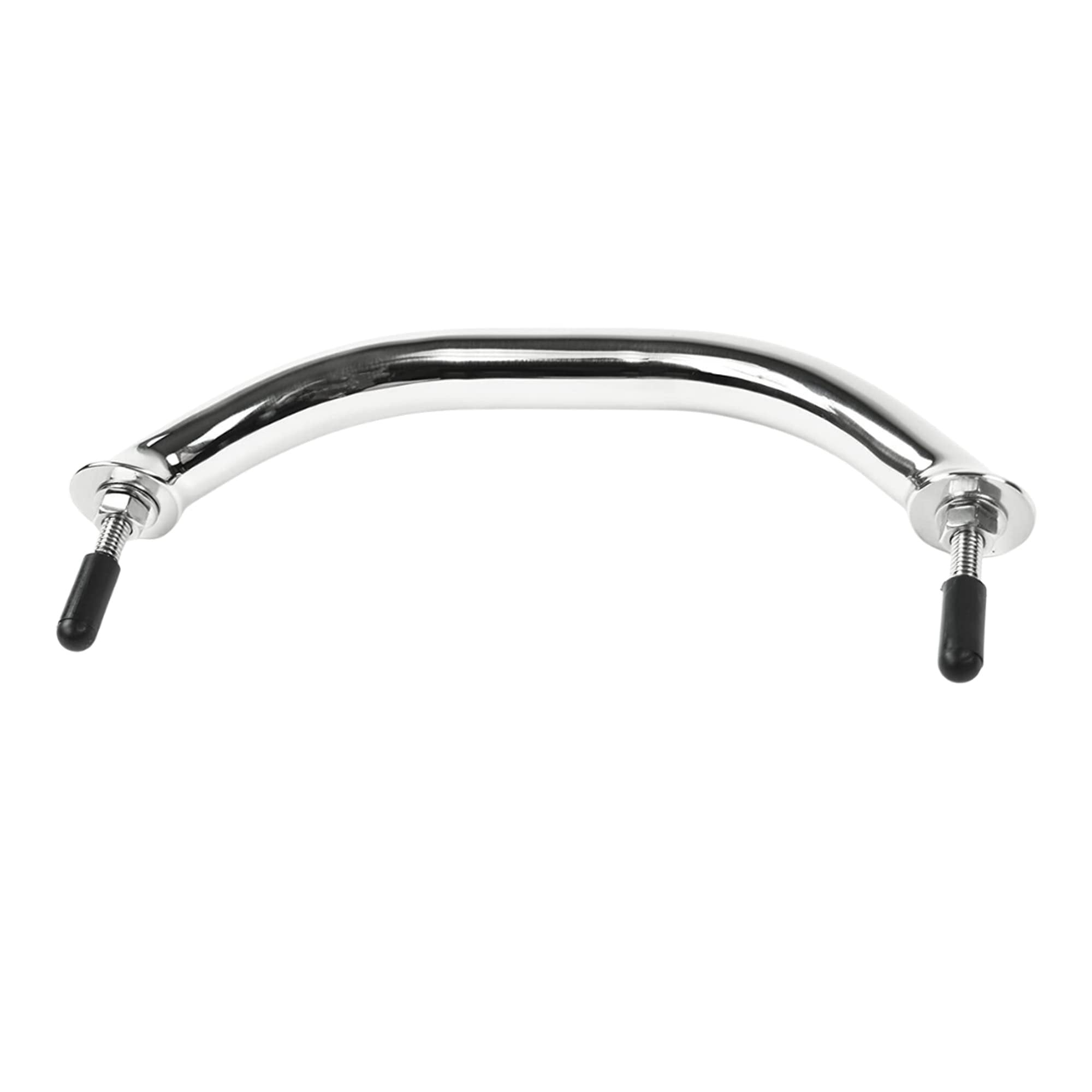 Marine City Stainless-Steel Oval Grab Rail Handle with Flange and Stud (8-5/8inch)