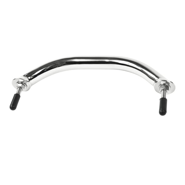 Marine City Stainless-Steel Oval Grab Rail Handle with Flange and Stud (8-5/8inch)