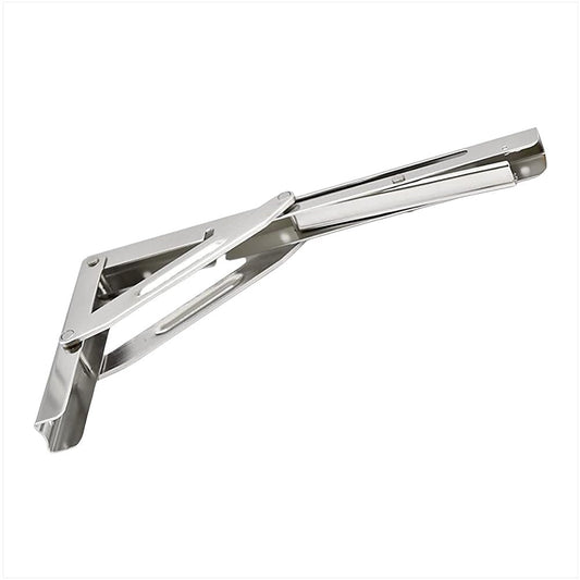 Marine City 304 Stainless Steel Folding Shelf Bracket – 12” Long Arm, Heavy Duty Marine City Hardware