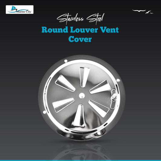 Marine City 5” Stainless Steel Round Louver Vent Cover – Butterfly Air Vent MARINE CITY
