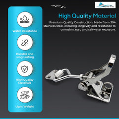 Marine City Lockable Hatch Fastener – 304 Stainless Steel, Adjustable 4.53–4.92”