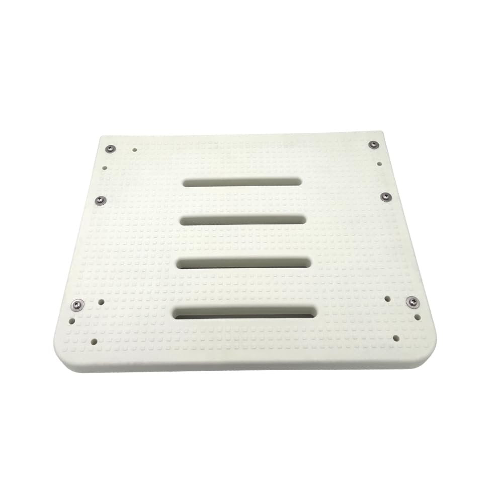 MARINE CITY 18"x13" Wall-Mount Fold Down Bench – Polypropylene Slats with 304 Stainless Steel Folding Brackets, 90° Lock, Water-Resistant, for Boats, Showers, Saunas