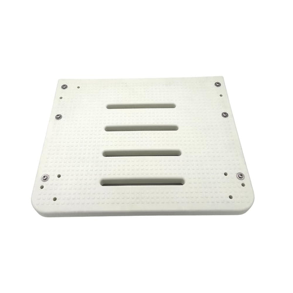 MARINE CITY 18"x13" Wall-Mount Fold Down Bench – Polypropylene Slats with 304 Stainless Steel Folding Brackets, 90° Lock, Water-Resistant, for Boats, Showers, Saunas