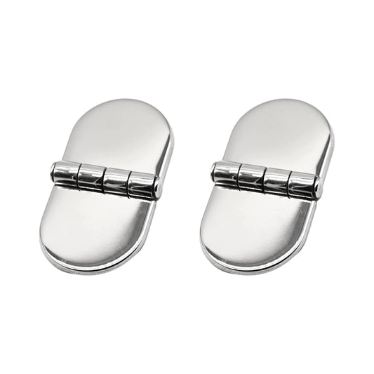 Marine City 316 Stainless Steel D-Shaped Covered Strap Hinge (Pack of 2) MARINE CITY