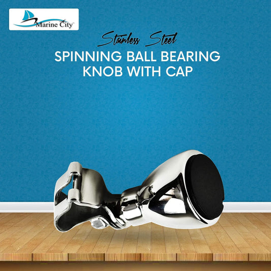 Marine City 316 Stainless Steel Sport Boat Steering Wheel Knob with Cap MARINE CITY