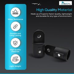 Marine City Bimini Top Boat Jaw Slides – Black Nylon Outside Eye End (2 Pcs)