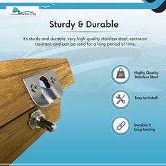Marine City Hatch Lock Fastener – 316 Stainless Steel, Deck & Cabinet Latch