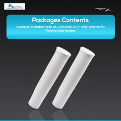 Marine City Vinyl Inserts for Fishing Rod Holder 2 Pcs (1-5/8 inch I.D, 9 inch Length)