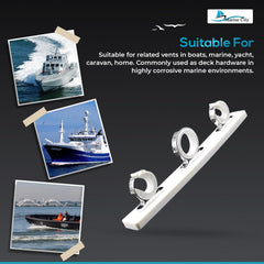 Marine City 3-Rod Reel Fishing Rod Storage Hanger Rack – 316 Stainless Steel