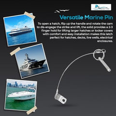 Marine City 304 Stainless Steel Bimini Top Quick Release Pin with Cable