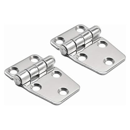 Marine City Stainless Steel Short Sided Strap Hinges  (2.2” × 1.5”) (2 Pcs)