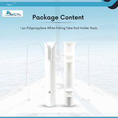 Marine City - Soporte para caña de pescar (plástico, 1 unidad), color blanco 