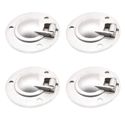 MARINE CITY 316 Stainless Steel Round Flush Boat Hatch Lift Ring – 3-Point Fix