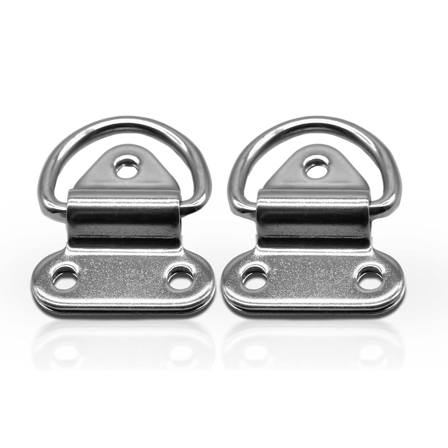 Marine City 2 PCS Stainless-Steel D-Shape Folding Pad Eye for Boat (2 inches ×2-1/4 inches)