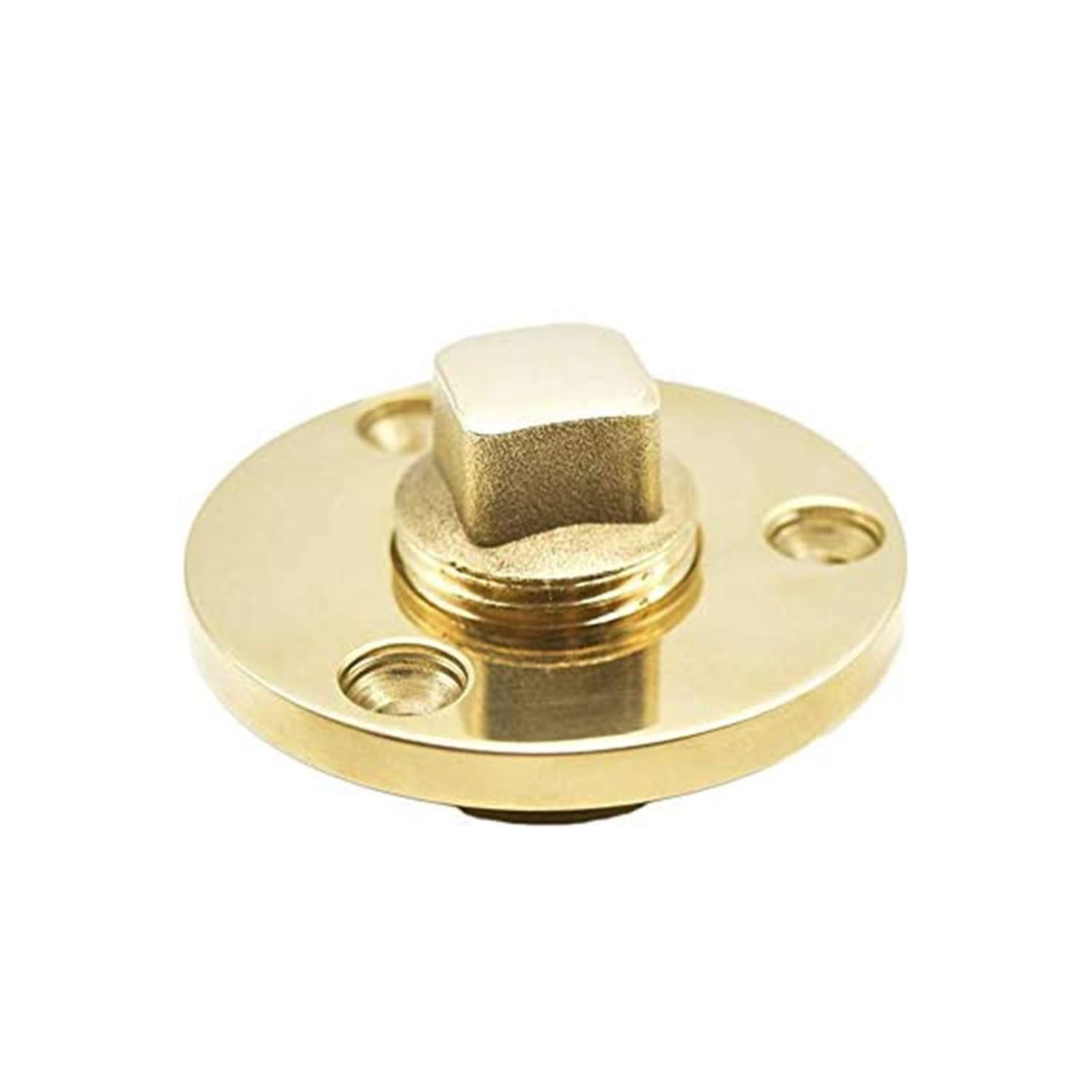 Marine City Golden Brass Drain Plug – Rust-Resistant, Fits 1” Diameter Hole