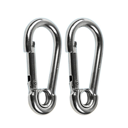 Marine City 316 mosquetones de acero inoxidable de 2 pulgadas/gancho de presión con anillo para escalada, pesca, senderismo (1 unidad) 