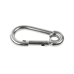 Marine City Carabiner Clip Snap Hook with Ring, Stainless Steel, 2-3/8