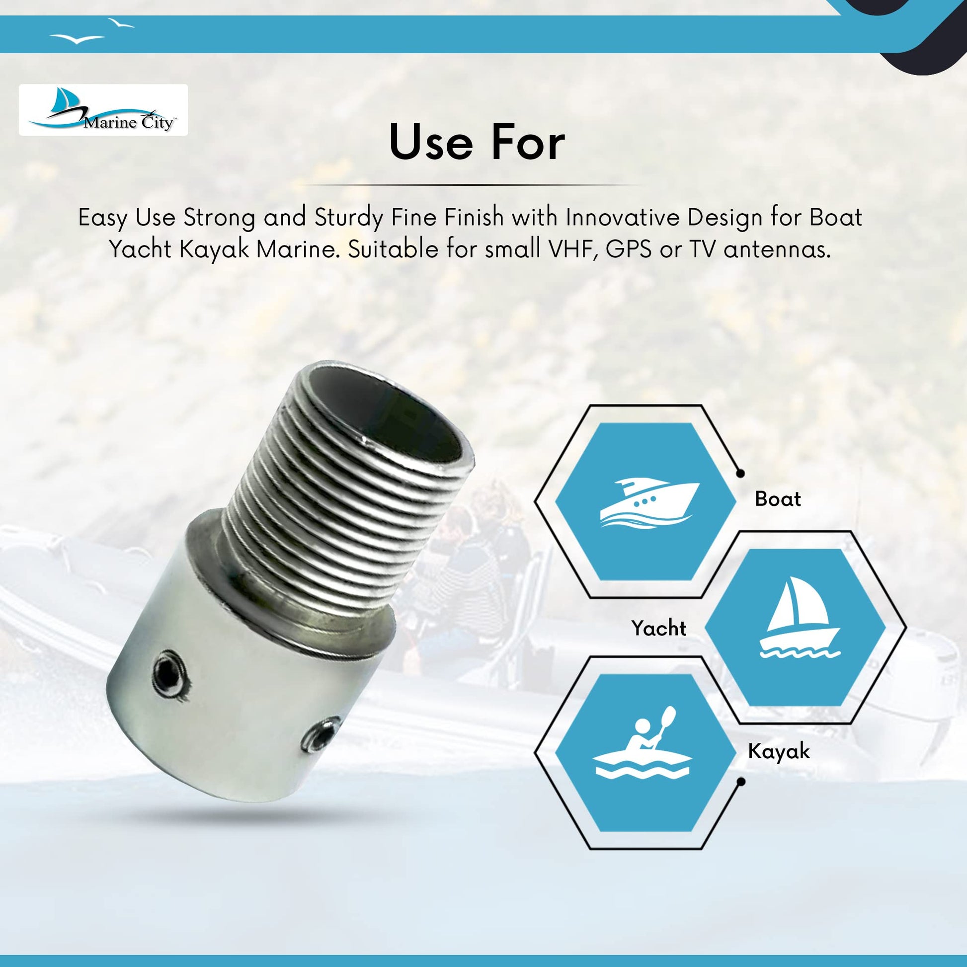 Marine City Boat Accessories Antenna Base cb Antenna Base Marine City