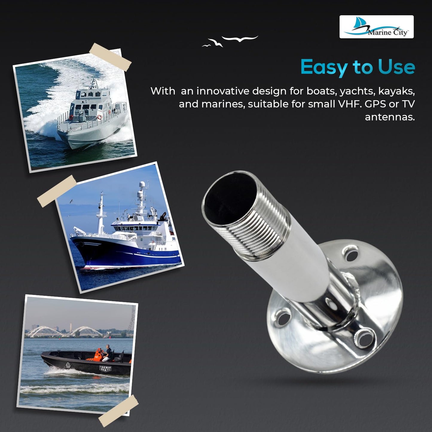 Marine City Boat Accessories Antenna Base cb Antenna Base