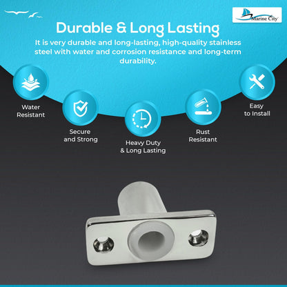 Marine City Boat Accessories Oarlock Sockets Boat Oarlock Mounts (Pack of 2) Marine City Hardware