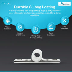 Marine City Boat Accessories Top Mount Oarlock Socket Boat Oarlock Mounts (2 Pcs)