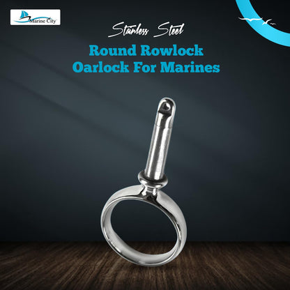 Marine City Boat Accessories Round Rowlock Oarlock Socket Boat Oarlock Mounts (2 Pcs) Marine City