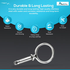 Marine City Boat Accessories Round Rowlock Oarlock Socket Boat Oarlock Mounts (2 Pcs)
