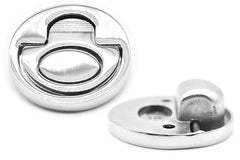 Marine City 316 Stainless-Steel 2” Round Spring-Loaded Lift Handle/Ring Pull for Doors, Hatches (2pcs)