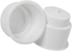 Portavasos de plástico blanco con soporte de drenaje lateral (1 unidad)