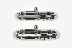 Marine City Boat Stainless Steel 316 Heavy-Duty Barrel Bolt Door Latches/Lock 6 Point Fixing (Size: 4-1/4” × 1-1/2”)  (M)