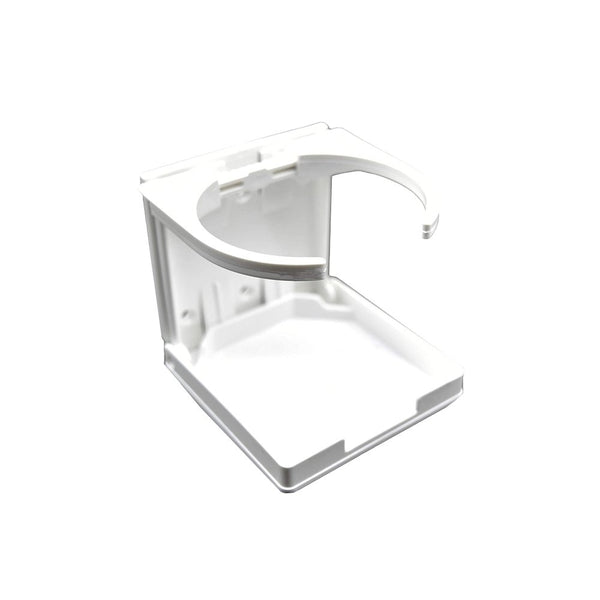 MARINE CITY Portavasos plegable de plástico ABC blanco con brazos ajustables (2-5/8" a 3-1/2") (8 piezas)
