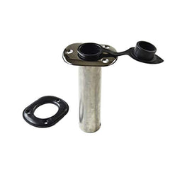 Marine City Marine Stainless-Steel Flush Mount Rod Holder with Rubber Cap, Liner and Gasket -90 Degree (1 Pcs)