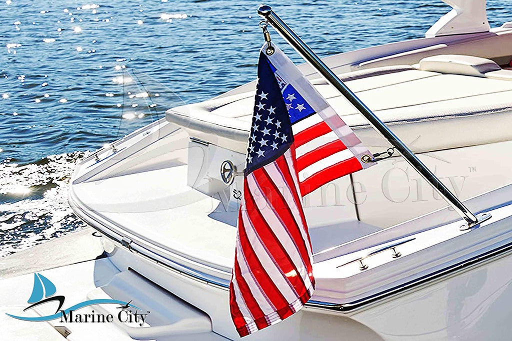 Marine City 316 Stainless Steel Marine Boat 32 Flag Pole – Marine City  Hardware