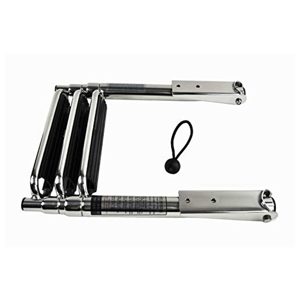 Marine City Stainless Steel 3-Step Ladder with Slide Gudgeon for Boat ...